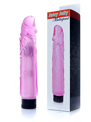Ρεαλιστικός Δονητής Juicy Jelly Multispeed 22 cm - Ροζ
