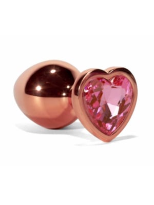 X-MEN Secret Shine Metal Butt Plug Rose Gold Heart 