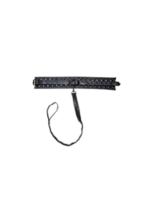 X-Play quilted collar & leash - Black