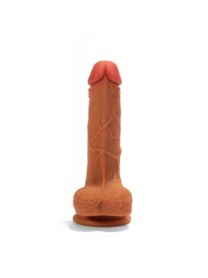 Ρεαλιστικό Ομοίωμα Πέους X-MEN Double Layer Silicone Dildo 21 cm - Καφέ