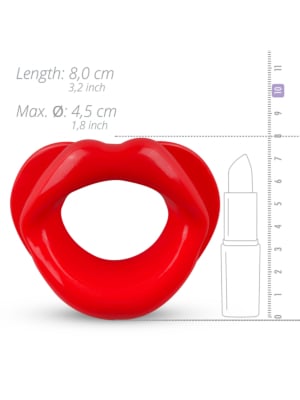 Blow Me A Kiss Mouth Gag - Red