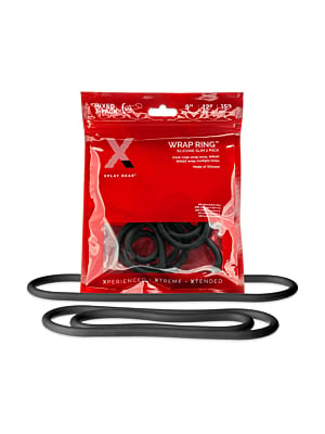 3 - Pack Silicone Slim  Wrap Ring - Black 9in 12in 15in