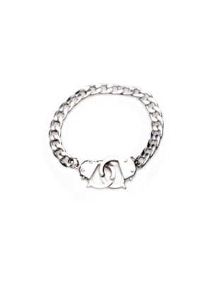 XR Brands Cuff Him Handcuff Bracelet - Silver