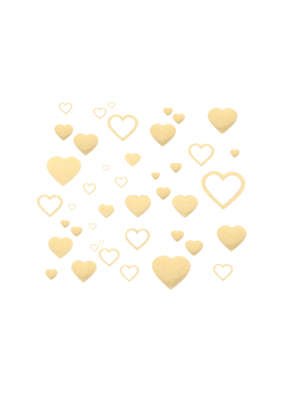 Gold Heart Shaped Stick On Freckles