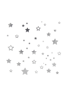 Silver Star Shaped Stick On Freckles