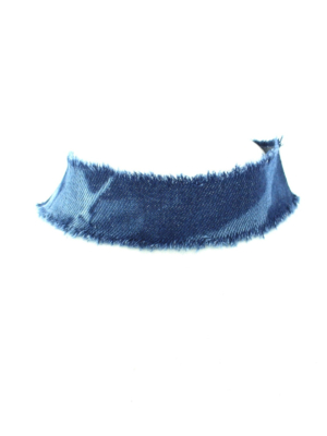 3cm Width Frayed Edge Denim Choker