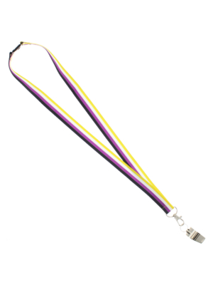 Metal Whistle on Non-Binary Lanyard