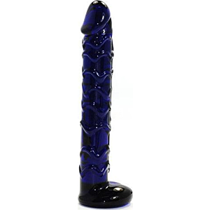 Glass Dildo Oh Long Johnson Blue 19 cm