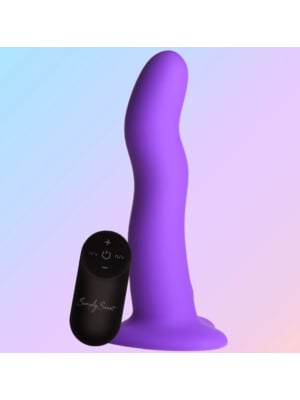 WAVE SILICONE VIBRATOR WITH PURPLE CONTROL