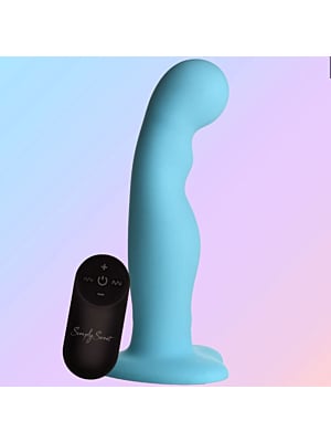 SIMPLY SILICONE VIBRATOR WITH BLUE CONTROL