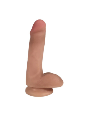 XR BRANDS FINE DILDO WITH FLESH TESTICLES EASY RIDERS 15'25 CM