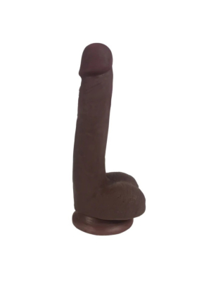 XR BRANDS FINE DILDO WITH BROWN TESTICLES EASY RIDERS 17'80 CM