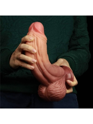  Love Toy King sized dual-layered silicone nature cock 10"
