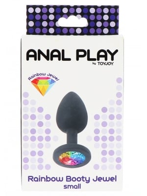 Πρωκτική Σφήνα Rainbow Booty Jewel Butt Plug - Small