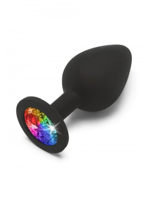 Πρωκτική Σφήνα Rainbow Booty Jewel Butt Plug - Medium -Κλασική Πρωκτική Σφήνα