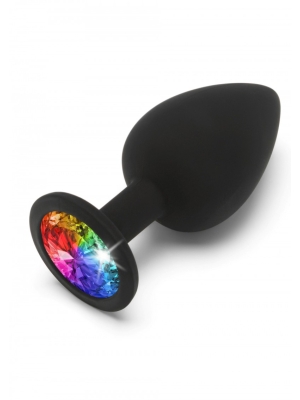 Πρωκτική Σφήνα Rainbow Booty Jewel Butt Plug - Large -Κλασική Πρωκτική Σφήνα