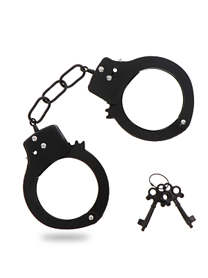 Metal Black Handcuffs - Toy Joy 