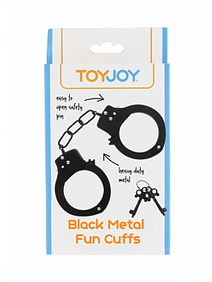 Metal Black Handcuffs - Toy Joy 