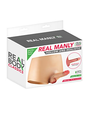 Real Manly panties with hollow realistic dildo size S/M