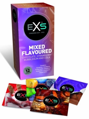 EXS Mixed Flavoured Condoms 12pack
