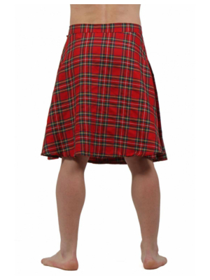 Scottish red tartan kilt