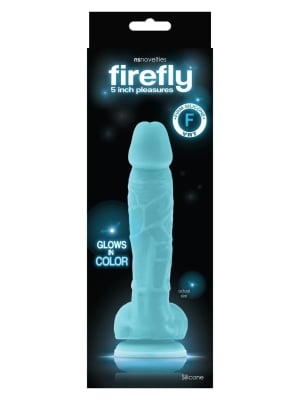 Φωσφορίζον Ρεαλιστικό Ομοίωμα Πέους NS Novelties Firefly 13 cm - Μπλε