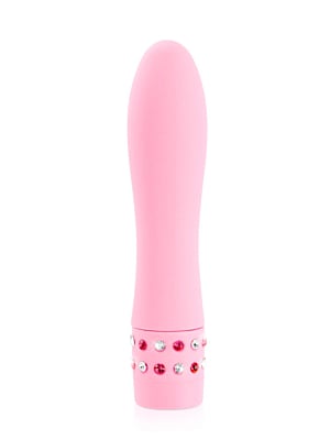 Smart Shine mini pink vibrator with rhinestones