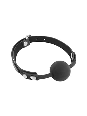 Black silicone ball gag