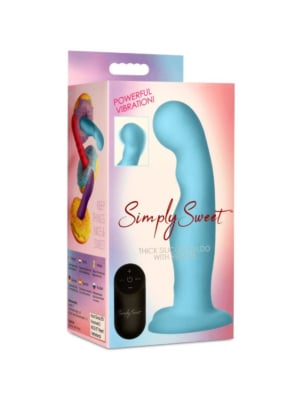 SIMPLY SILICONE VIBRATOR WITH BLUE CONTROL