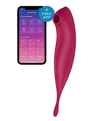 Twirling Pro Connect App - Dark Red Clitoral Vibrator