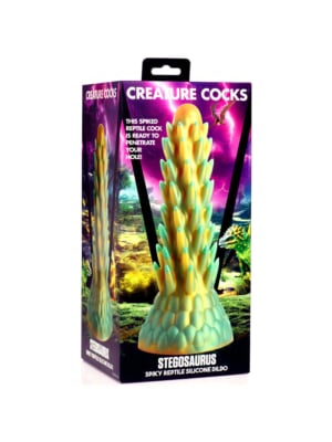 XR STEGOSAURUS SPIKY REPTILE SILICONE DILDO