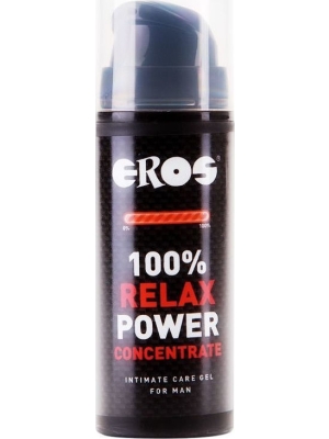 Αναλγητικό Lube Πρωκτού - Πρωκτικό Χαλαρωτικό Λιπαντικό για Άνδρες 100% Relax Power Concentrate Gel 30 ml - Eros