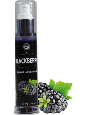 Φαγώσιμο Θερμαντικό Λιπαντικό και Λάδι Μασάζ Hot Effect Kissable Lubricant Blackberry 50ml - Secret Play