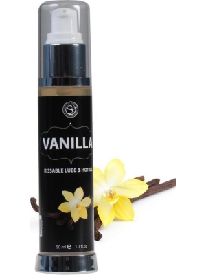 Φαγώσιμο Θερμαντικό Λιπαντικό και Λάδι Μασάζ Hot Effect Kissable Lubricant Vanilla 50ml - Secret Play