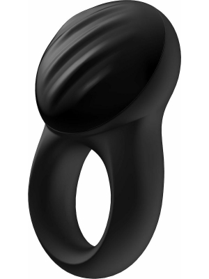 Satisfyer Signet Cock Ring with App μαύρος δονητής