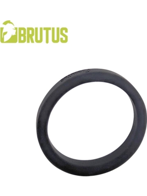 Flat Slick - Silicone Cock Ring - Black ﻿55mm