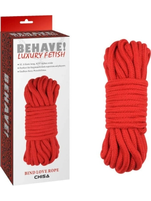 Behave! Bind Love Rope Red 10m