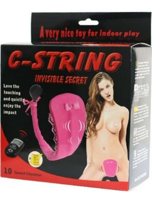 C-string invisible erotic underwear,10 speed vibration, wirless control