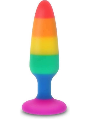 Toy Joy Twink Rainbow Butt Plug - Medium Πρωκτική Σφήνα - Κλασικό Πολύχρωμο Σιλικόνη