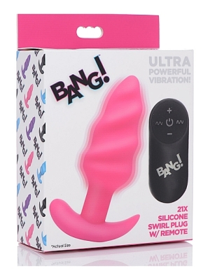 Δονούμενη Πρωκτική Σφήνα Bang Butt Plug - Ροζ