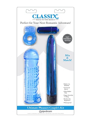 Pipedream Classix Ultimate Pleasure Couples Kit 18cm Blue