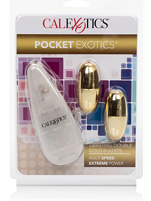 Calexotics Pocket Exotics Vibrating Double Gold Bullets