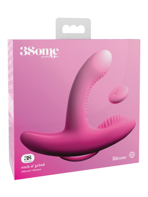 3SOME ROCK N GRIND SILICONE G-SPOT VIBRATOR PINK