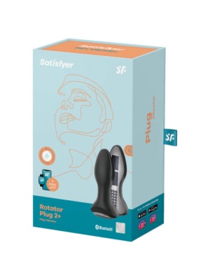 Rotator Plug 2 Black Anal vibrator App Controlled