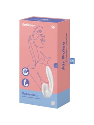 Satisfyer Supernova White Clit Stimulator + Vibrator 