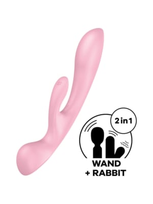 Satisfyer Triple Oh Multi Rabbit Vibrator Pink