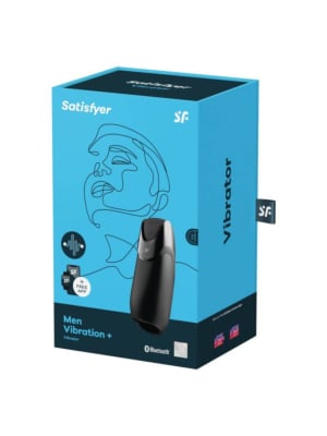 Satisfyer Masturbator Men Vibration Black App Controlled 