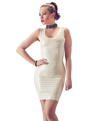 Latex Mini Dress  White