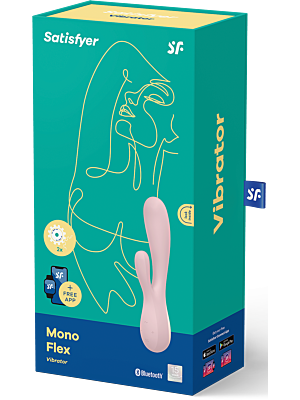 Rabbit Δονητής App control, Satisfyer Mono Flex- ρόζ απαλό