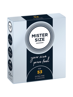 Mister Size - Pure Feel - 53 mm - 3 pack
